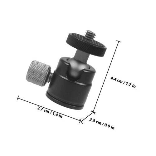 2Pièces Montage Tête Trépied Aluminium Durable 360 Angle Ajustable 1