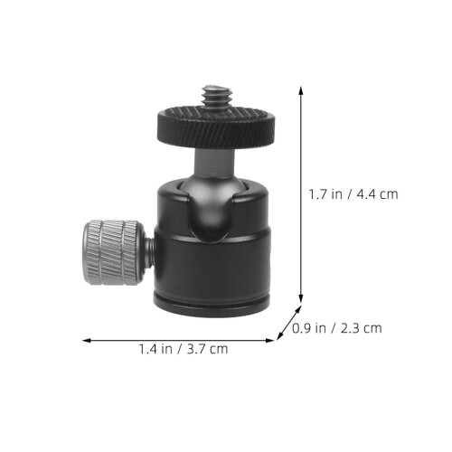 2Pièces Montage Tête Trépied Aluminium Durable 360 Angle Ajustable 2