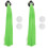 2Pièces Accessoires Casque Décoratives Tresses Vertes Stylées 3