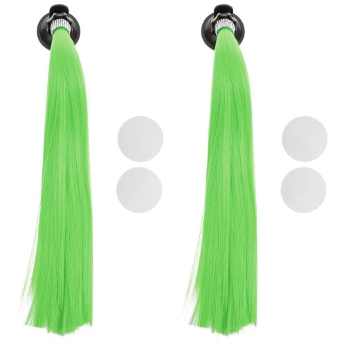 2Pièces Accessoires Casque Décoratives Tresses Vertes Stylées 2