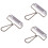 3Pièces Rouleau À Argile Argent Durable Pour Embossage Modélisme 5