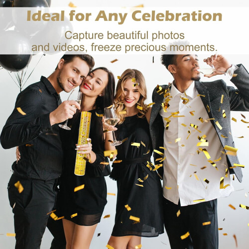 Conjunto de 5 Lançadores de Confete Dourado de 30 cm (12 polegadas) 2