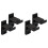 2Paires Support D'arc Noir Adhésif Pour Stockage Durable 3