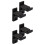 2Paires Support D'arc Noir Adhésif Pour Stockage Durable 4