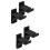 2Paires Support D'arc Noir Adhésif Pour Stockage Durable 6