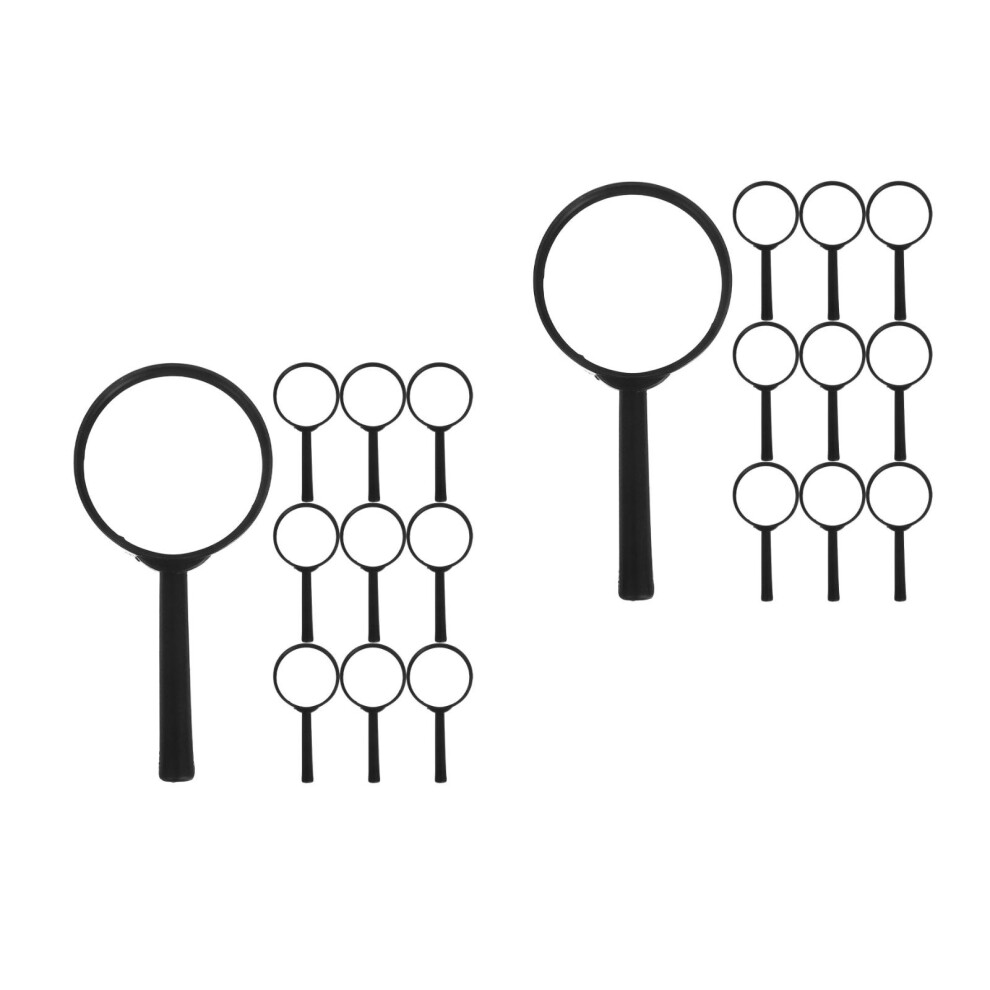 Photos - Educational Toy 20Pcs Lightweight Black Plastic Handheld Magnifying Glass 3X for Kids