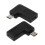 Kit com 2 Adaptadores Micro USB para Tipo C em Ângulo Reto de 90 Graus para Celulares e Tablets Android, compatível com Samsung S7. 2