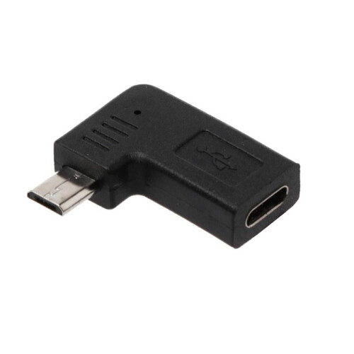 Kit com 2 Adaptadores Micro USB para Tipo C em Ângulo Reto de 90 Graus para Celulares e Tablets Android, compatível com Samsung S7. 2