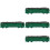 4Pièces Jouet Train Inertie Vert Mini ABS Pour Enfants 8