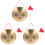 3Ensembles Instruments Percussion Gongs Dorés, Main Stable Et Durable 6