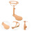 2Pièces Support Cerceau Broderie Bois Durable Portable 10