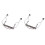 2Pièces Support Harmonica Argenté En Acier Inoxydable Pour 10 Trous 3