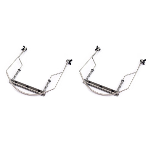 2Pièces Support Harmonica Argenté En Acier Inoxydable Pour 10 Trous 2