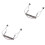 2Pièces Support Harmonica Argenté En Acier Inoxydable Pour 10 Trous 4