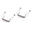 2Pièces Support Harmonica Argenté En Acier Inoxydable Pour 10 Trous 5