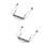 2Pièces Support Harmonica Argenté En Acier Inoxydable Pour 10 Trous 8
