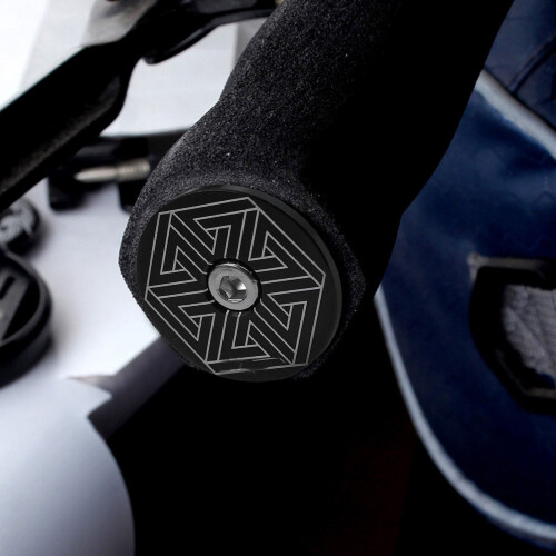 4Pièces Accessoires Cyclisme Embouts Aluminium Noir Solides 2