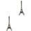 2Pièces Tour Eiffel Métal Souvenir Décoration 2