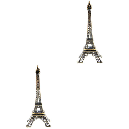 2Pièces Tour Eiffel Métal Souvenir Décoration 1