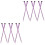 12Pièces Kit Extensions Tinsel Violet Clip Pour Fille 5