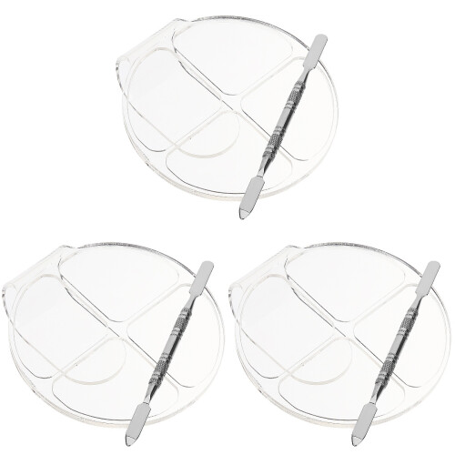 6Ensembles Plateau De Mélange Transparent Et Pro 1