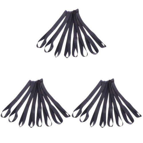 24Pièces Sangles Boucles Noires Fixation Valeur Durable Sécurisée 2