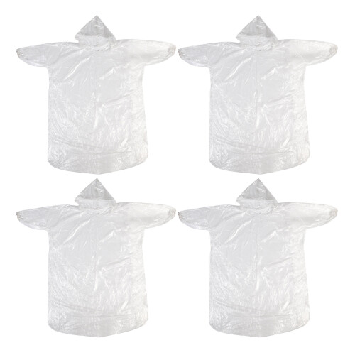 12Pièces Poncho Jetable Transparent Unisexe Durable Et 1