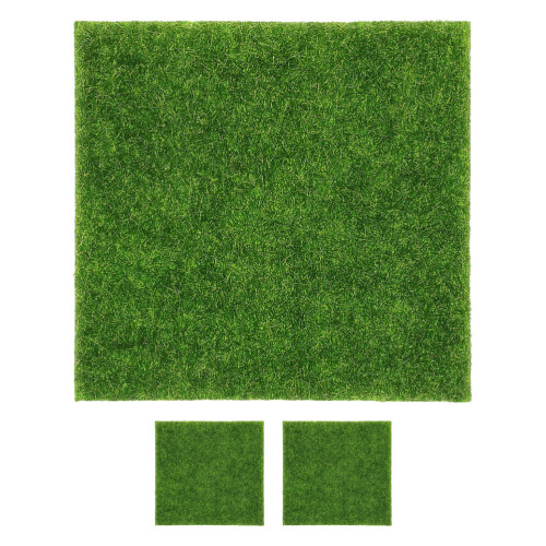 15Pièces Gazon Décoratif Faux PVC Vert Facile À Couper 1