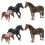 6Pièces Modèles Chevaux Simulés Décorations De Bureau Éducatives 8