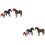 6Pièces Modèles Chevaux Simulés Décorations De Bureau Éducatives 9