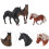 6Pièces Modèles Chevaux Simulés Décorations De Bureau Éducatives 10