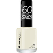 Rimmel London 60 Seconds Super Shine Nail Polish, 703 White Hot Love