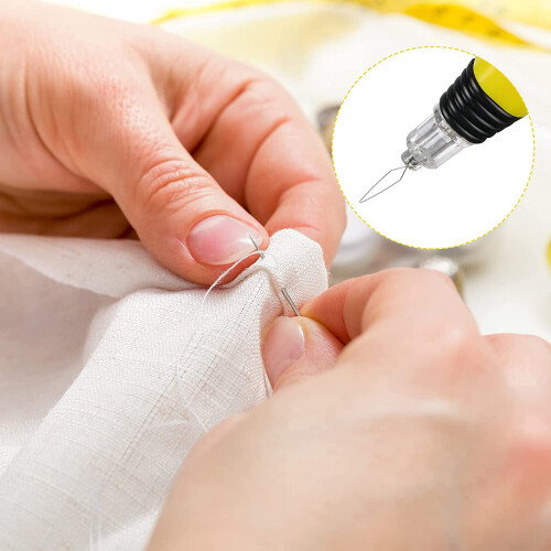 4pcs LED Lighted Needle Threader Plastic Coil Manual Sewing Tools DIY Craft Needle Threading Aid 2