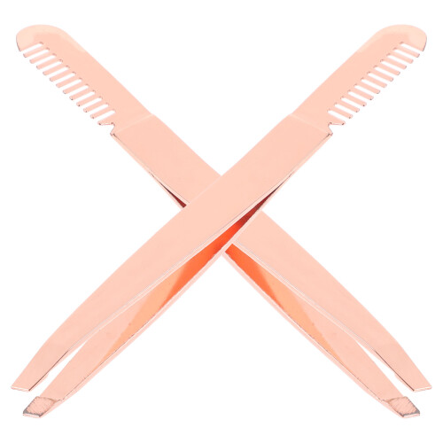 4Pièces Pince À Épiler Sourcils Et Acier Rose Or Précise 1