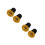 2Paires Bouchons Guidon Or Compatibles 22-24Mm Solides 9