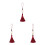 3Pièces Accessoires Rouge Décoration Élégante Pour Coque Et 8