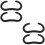 4Pièces Coussin De Remplacement Vr En Mousse Noir Respirant 6