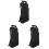 3Pièces Sac À Portable Noir Oxford Résistant 3
