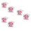 3Pièces Boutons Manchette Cuivre Rose Décor 6