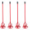 4Pièces Accessoires Rouges De Pour Peinture Mortier 3
