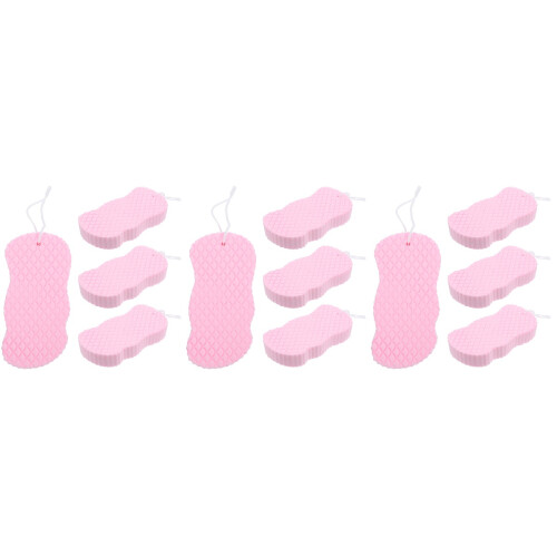 12Pièces Éponges De Bain Violettes Douces Double-Face Pratiques 2