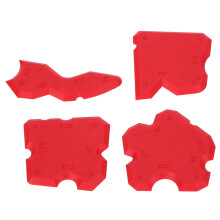 Professional Finish Caulking Tools Kit Multi-Size Blades for Sealant Silicone and Grout Work with Non-toxic Reusable Design (4PCS)