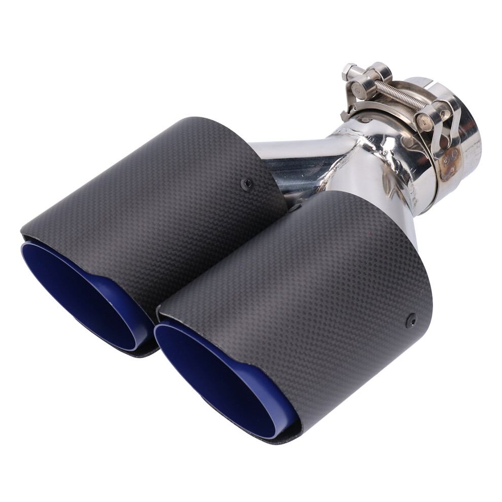 Rust Resistant Carbon Fiber Exhaust Tip Dual Outlet Y-Style Exhaust Muffler Tips, High Performance Corrosion Resistant Visual Upgrade Universal Size 9049227978250