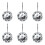 Curtain Hooks Shower Hooks Rhinestone 12pcs 6.2x5cm 1