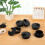 12Pièces -Fils ABS Noir Rond Cache Trou Câbles Durable 4