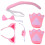 3Ensembles Costume Rose Oreilles Bandeau Queue 2