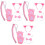 3Ensembles Costume Rose Oreilles Bandeau Queue 4