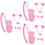 3Ensembles Costume Rose Oreilles Bandeau Queue 6