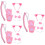3Ensembles Costume Rose Oreilles Bandeau Queue 7