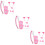 3Ensembles Costume Rose Oreilles Bandeau Queue 9